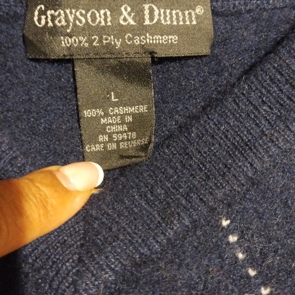 Grayson And Dunn Cashmere Argyle Sweater - Picture 4 of 7
